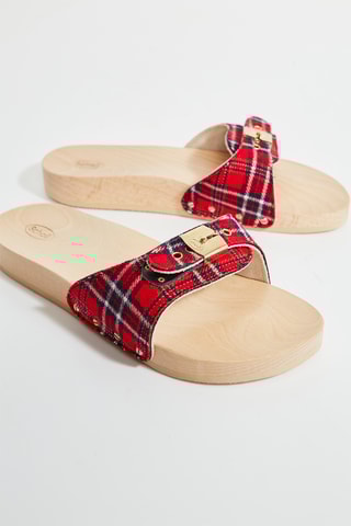 Mules em couro Pescura - Vermelho