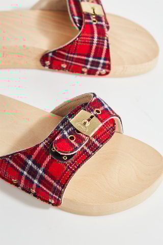 Mules em couro Pescura - Vermelho