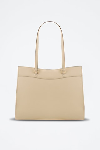 Sac porté épaule en cuir - Beige