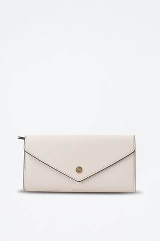 Portefeuille en cuir Crème