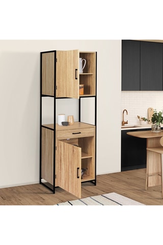 Vaisselier industriel 2 portes Memphis - 60 x 170 x 40 cm