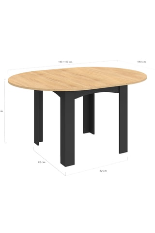 Table Dina - 110/150 x 110 x 75 cm