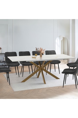 Table à manger extensible Glam - 160/200 x 77 x 90 cm