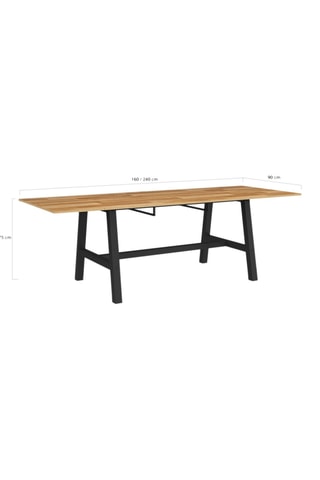 Table à manger extensible Mathilde - 160/240 x 75 x 90 cm