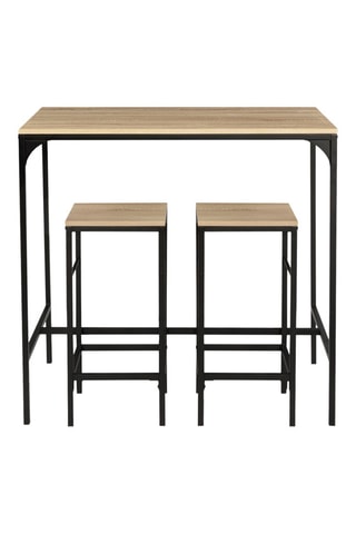 Table de bar et 2 tabourets de bar Pharell - 95 x 45 x 95 cm