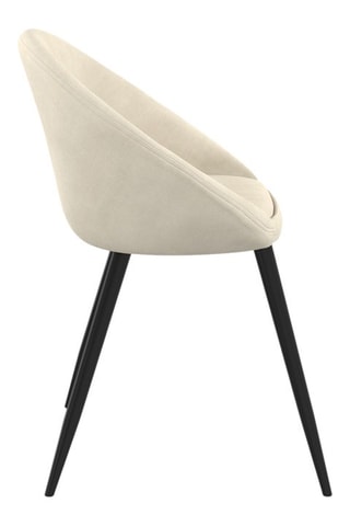 2 chaises Dory - 54 x 77 x 52 cm - Revêtement en velours