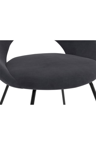 2 chaises Malone - 50 x 60 x 79 cm - Toucher velours