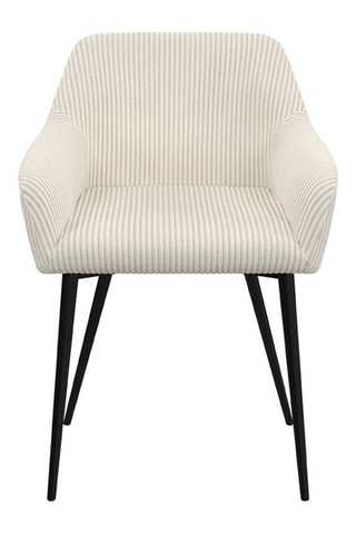 2 chaises Jenny - 51 x 76 x 56 cm - Toucher velours côtelé
