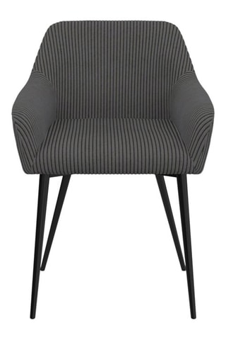 2 chaises Jenny - 51 x 76 x 56 cm - Toucher velours côtelé