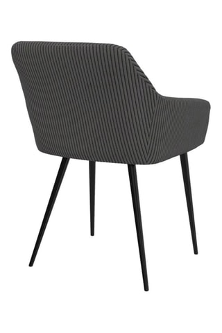 2 chaises Jenny - 51 x 76 x 56 cm - Toucher velours côtelé
