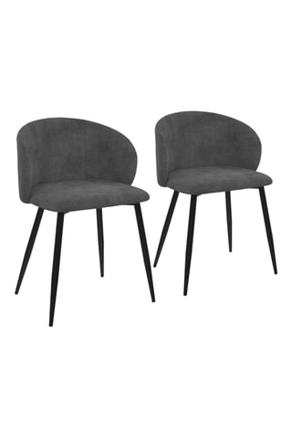 2 chaises Léona - 51 x 71 x 53 cm - Toucher velours