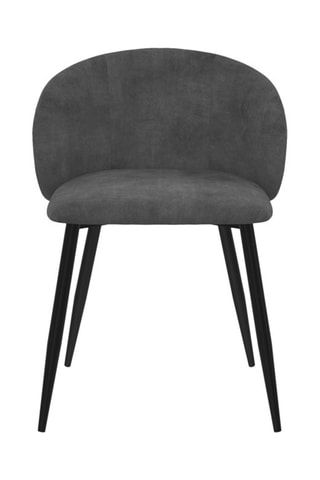 2 chaises Léona - 51 x 71 x 53 cm - Toucher velours