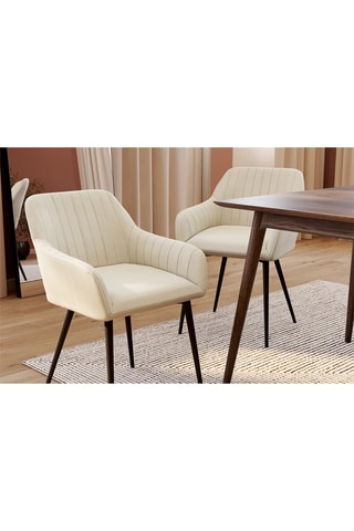 2 chaises Ariana - 51 x 76 x 56 cm - Revêtement en velours