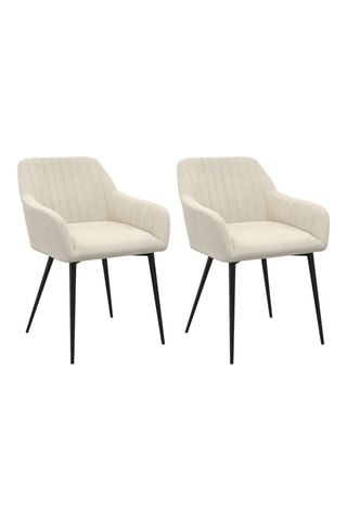 2 chaises Ariana - 51 x 76 x 56 cm - Revêtement en velours