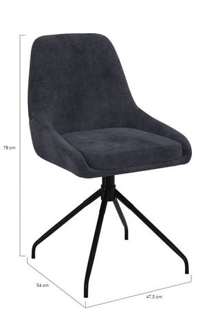 4 chaises Olivia - 47,5 x 79 x 54 cm - Revêtement en velours