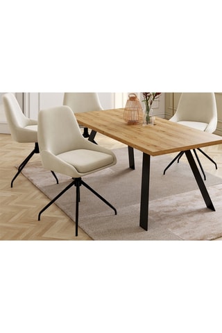 4 chaises Olivia - 47,5 x 79 x 54 cm - Revêtement en velours