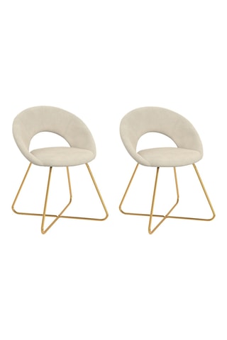 2 chaises Malone - 50 x 60 x 79 cm - Toucher velours