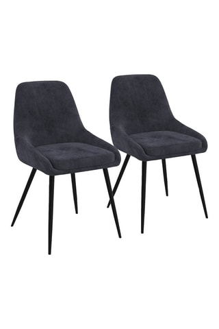 2 chaises Olivia - 47,5 x 79 x 54 cm - Revêtement en velours