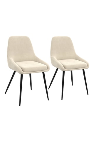 2 chaises Olivia - 47,5 x 79 x 54 cm - Revêtement en velours
