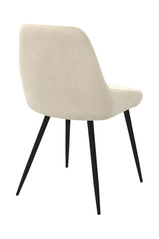 2 chaises Olivia - 47,5 x 79 x 54 cm - Revêtement en velours