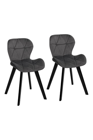 2 chaises en bois et hévéa Daisy - 50 x 79 x 47,5 cm