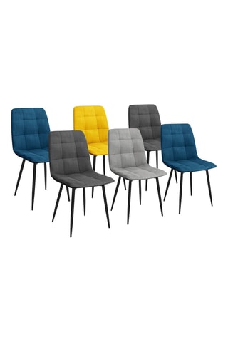 6 chaises Linda - 46 x 88 x 55 cm - Toucher velours