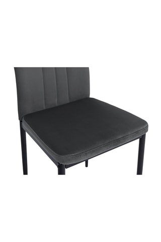6 chaises Jade - 39 x 96 x 41,5 cm - Revêtement en velours