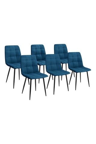 6 chaises Linda - 46 x 88 x 55 cm - Toucher velours