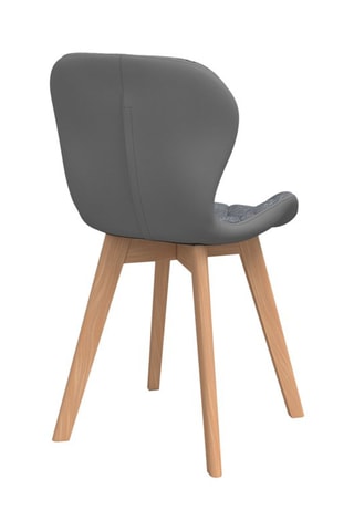 2 chaises bois et hévéa Gladys - 50 x 79 x 48 cm