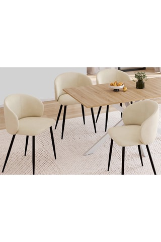 4 chaises Léona - 51 x 71 x 53 cm
