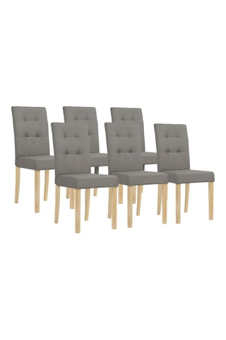 6 chaises en bois Polly - 43 x 94 x 61 cm