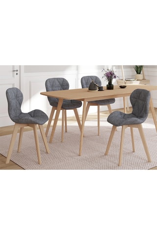 4 chaises en bois Gatsby - 46 x 79 x 50 cm