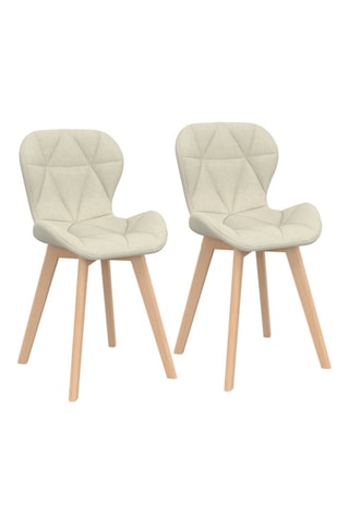 2 chaises en bois et hévéa Gatsby - 50 x 79 x 48 cm