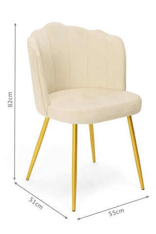 2 chaises Arielle - 55 x 82 x 51 cm