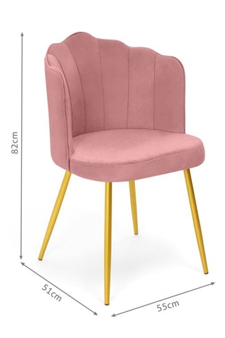 2 chaises Arielle - 55 x 82 x 51 cm