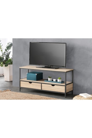 Meuble TV 2 tiroirs Memphis - 113 x 40 x 55 cm