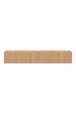Meuble TV suspendu 2 abattants Faustine - 180 x 30 x 30 cm
