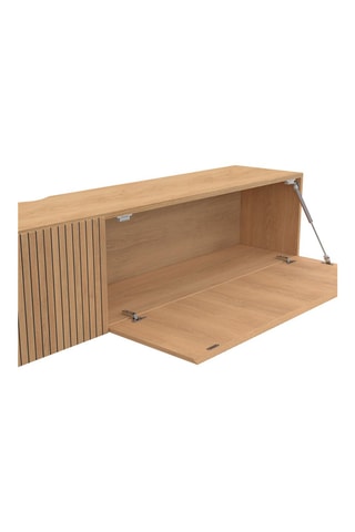 Meuble TV suspendu 2 abattants Faustine - 180 x 30 x 30 cm