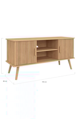Meuble TV 2 portes Faustine - 110 x 54 x 40 cm