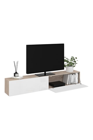 Meuble TV 2 portes - 180 x 30 x 30 cm