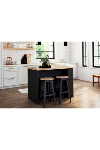 Ilot central de cuisine 2 portes - 120 x 90 x 70 cm