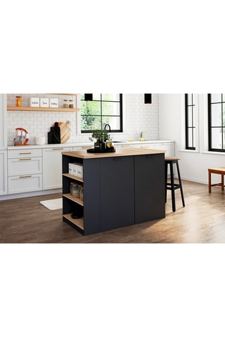 Ilot central de cuisine 2 portes - 120 x 90 x 70 cm