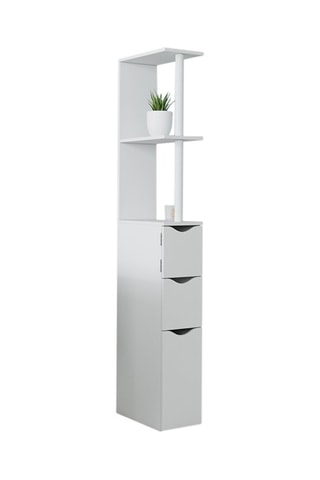 Colonne pour salle de bain 1 porte - 15,2 x 33 x 136 cm