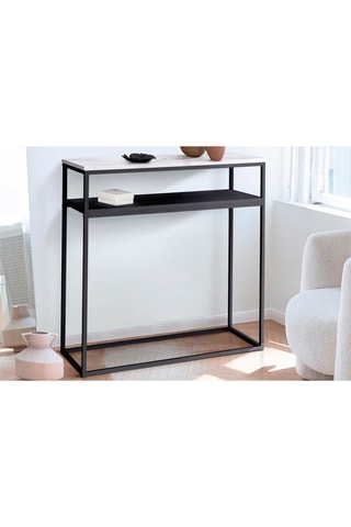 Console double plateau Glam - 80 x 30 x 80 cm