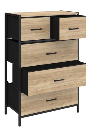 Commode 5 tiroirs Iris - 60 x 30 x 90 cm