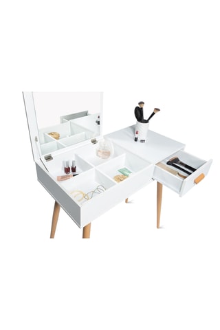 Coiffeuse 2 tiroirs Serena - 90 x 39 x 75 cm