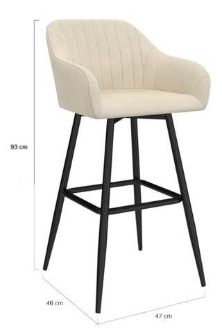 2 tabourets de bar Ariana - 47 x 93 x 46 cm