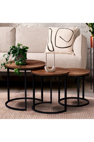 3 tables gigognes Elize - 45 x 45, 40 x 40 / 35 x 35 cm