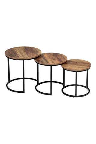 3 tables gigognes Elize - 45 x 45, 40 x 40 / 35 x 35 cm