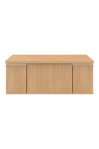 Table basse extensible Tania et 4 poufs - 100 x 55/110 x 39/51 cm